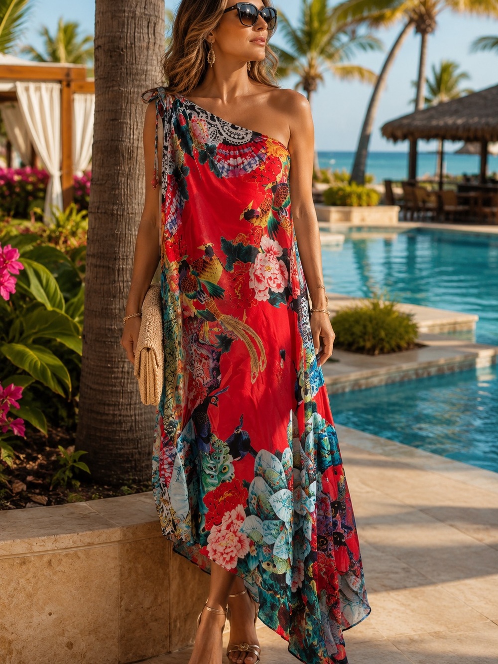 Shahida Parides silky dress 2 way to wear, size M- l